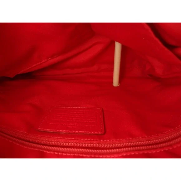 Coach Signature Crossbody Bag Pink Trim Coated Canvas‎ Shoulder Purse - Picture 7 of 12